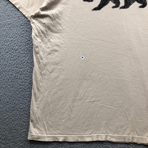 Patagonia Fitz Roy Bear Logo Organic Cotton Slim Fit T-Shirt Mens XL Tan - Picture 4 of 13